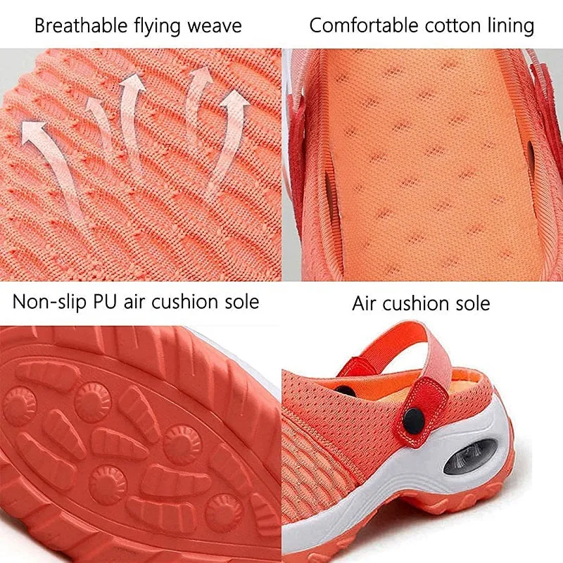 Womens Breathable Mesh Platform Outdoor Walking Casual Sandals